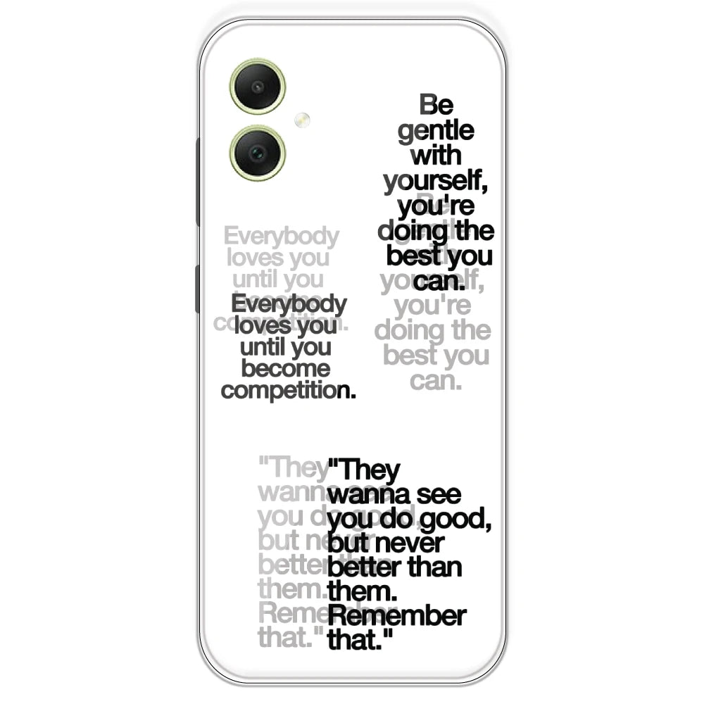 Motivational Quotes - Clear Printed Silicone Case For Samsung Galaxy A05