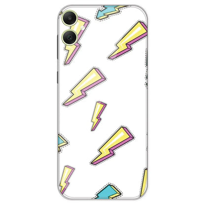 Lighting Bolts - Clear Printed Silicone Case For Samsung Galaxy A05