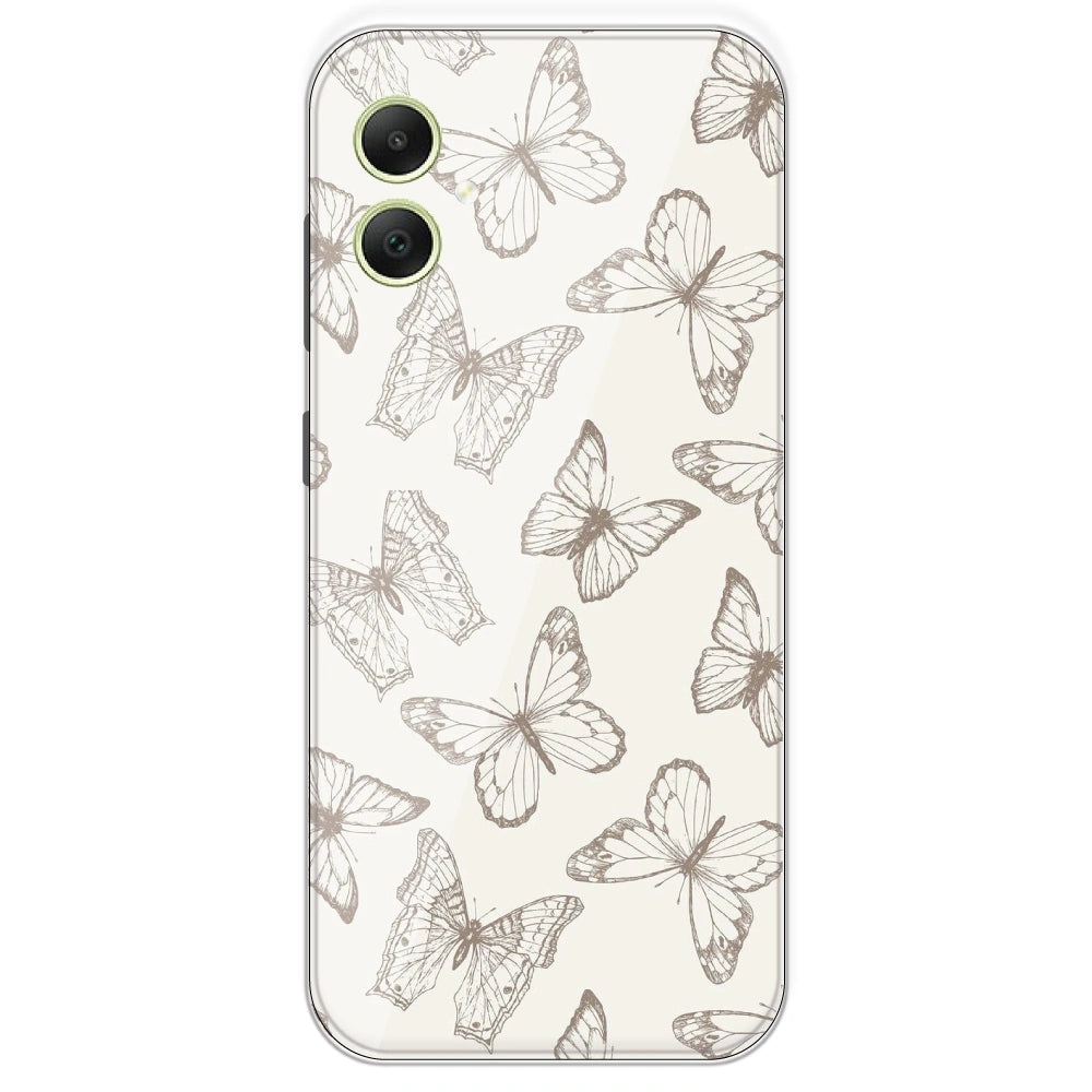 White Butterflies - Printed Silicone Case For Samsung Galaxy A05