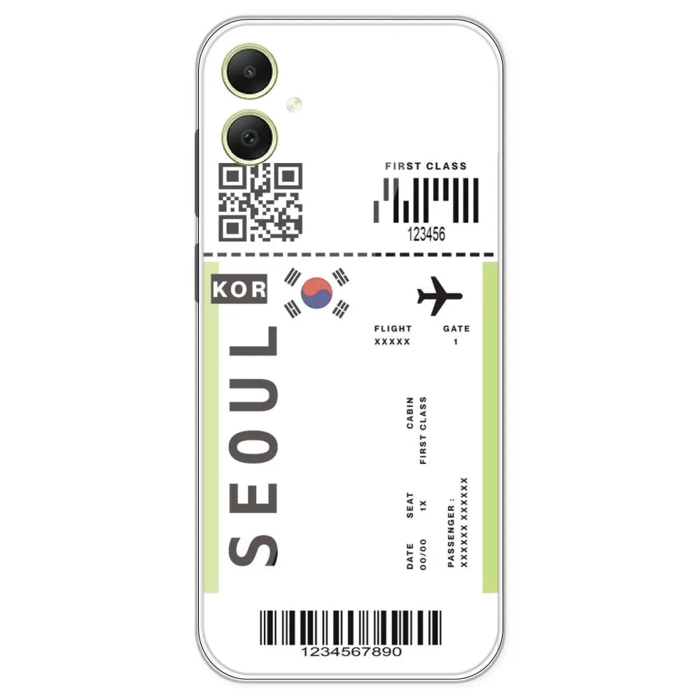 Seoul Ticket - Clear Printed Silicone Case For Samsung Galaxy A05