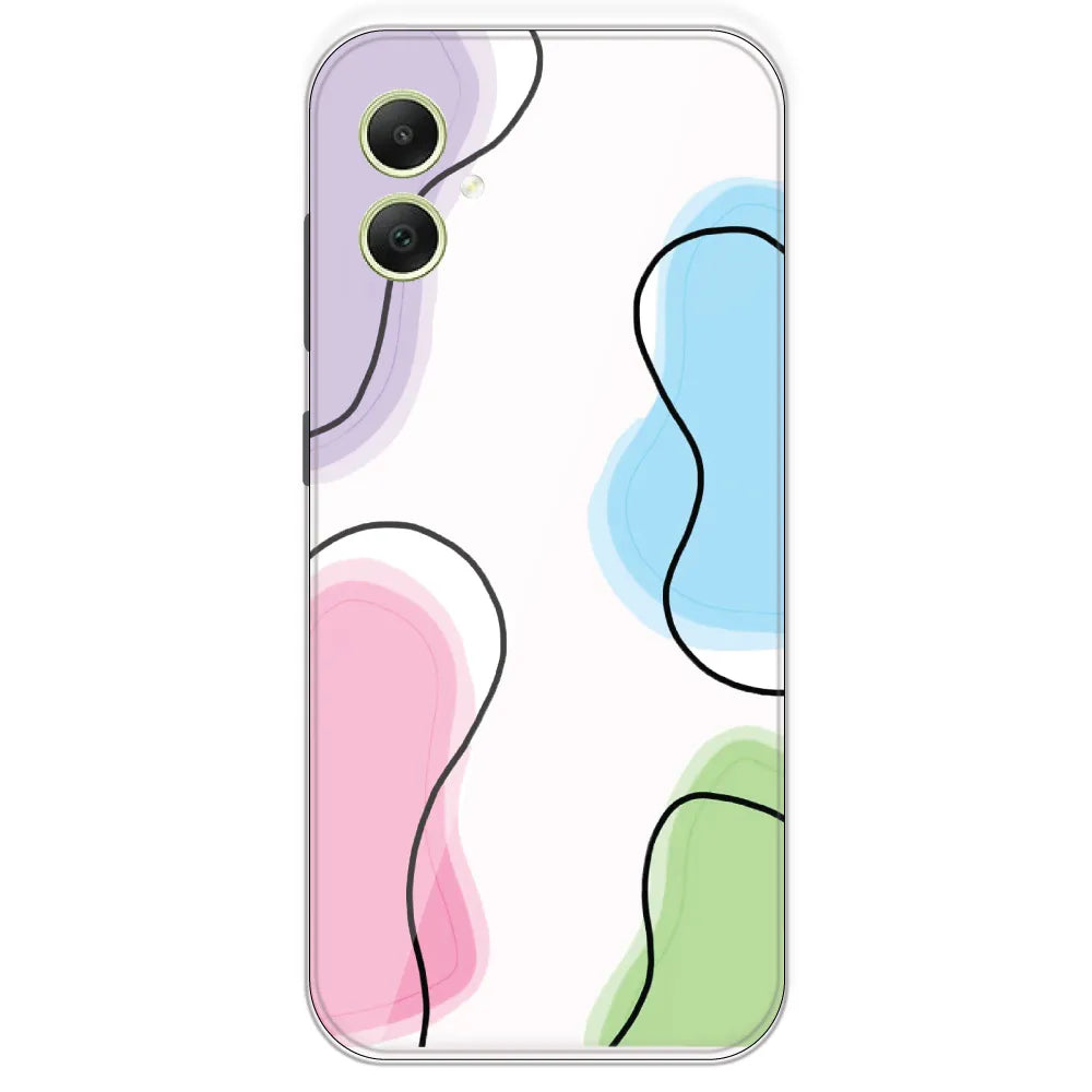 Rainbow Cow Print - Clear Printed Silicone Case For Samsung Galaxy A05