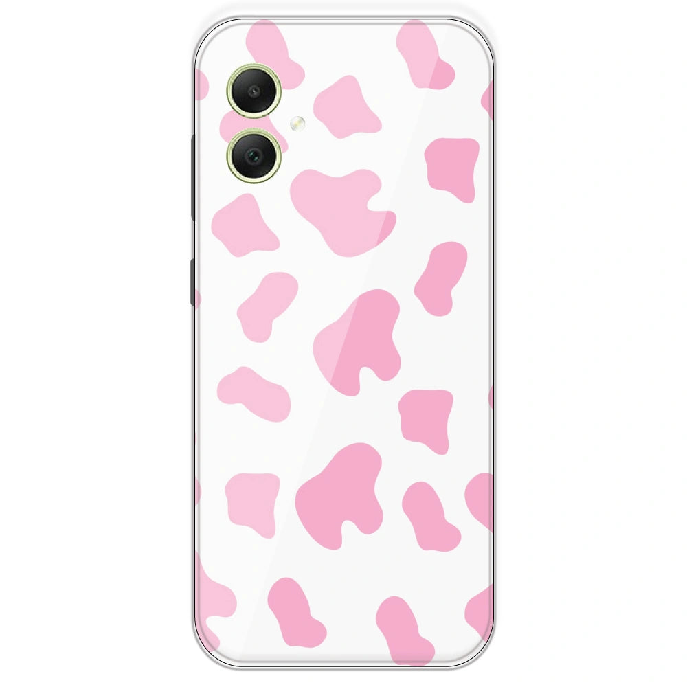 Pink Cow Print - Clear Printed Silicone Case For Samsung Galaxy A05