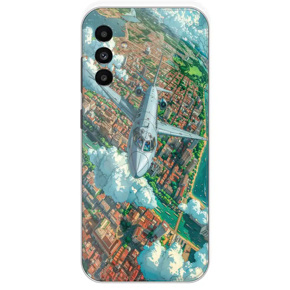 Flying Over City - Printed Silicone Case For Samsung Galaxy A13