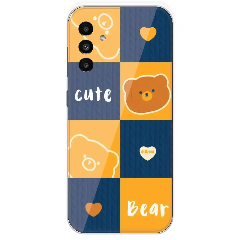 Cute Bear Collage - Printed Silicone Case For Samsung Galaxy A13