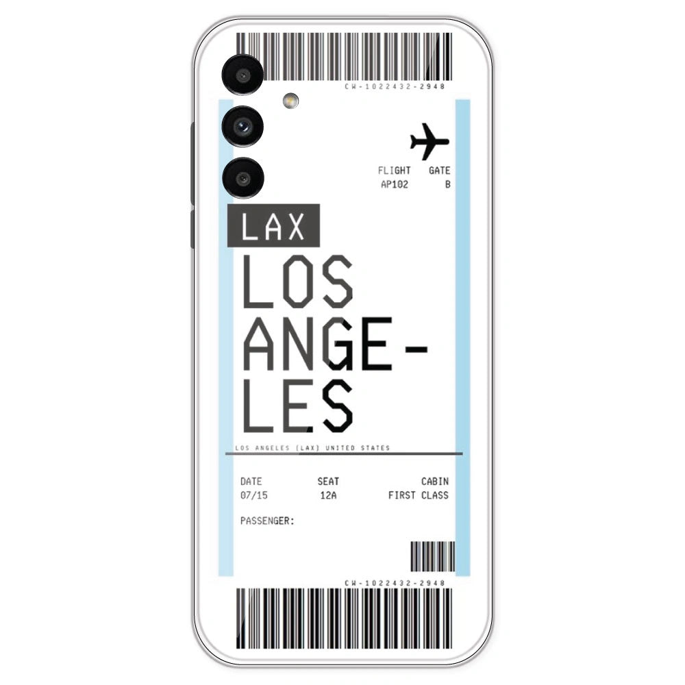 Los Angeles Ticket - Clear Printed Silicone Case For Samsung Galaxy A13