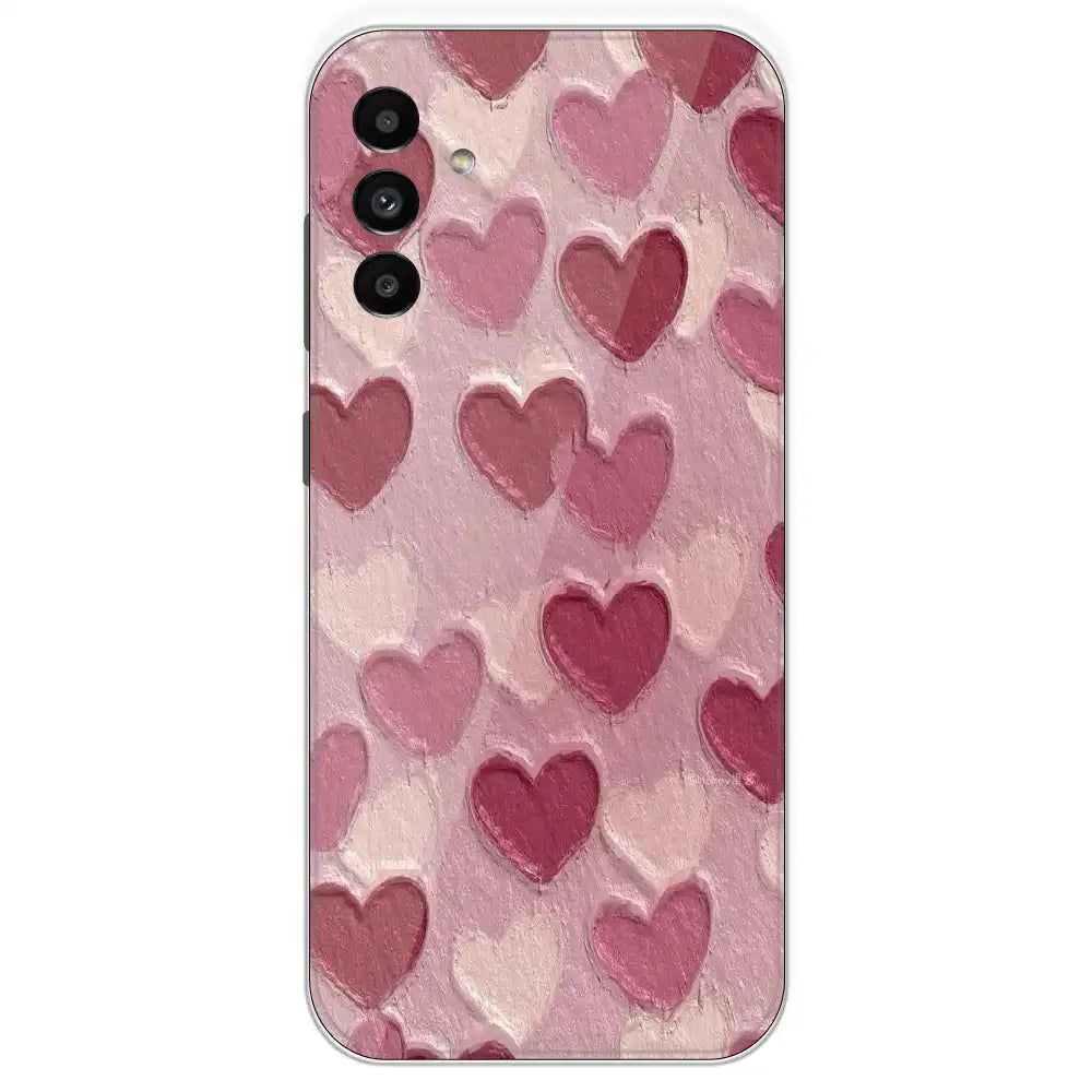 Pastel Hearts Love - Printed Silicone Case For Samsung Galaxy A13