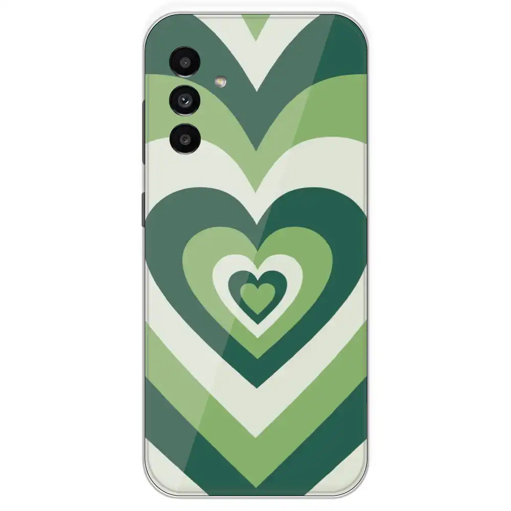 Dark Green Hearts - Printed Silicone Case For Samsung Galaxy A13