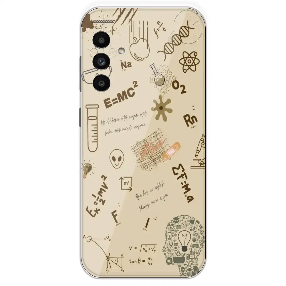 Physics Collage - Printed Silicone Case For Samsung Galaxy A13