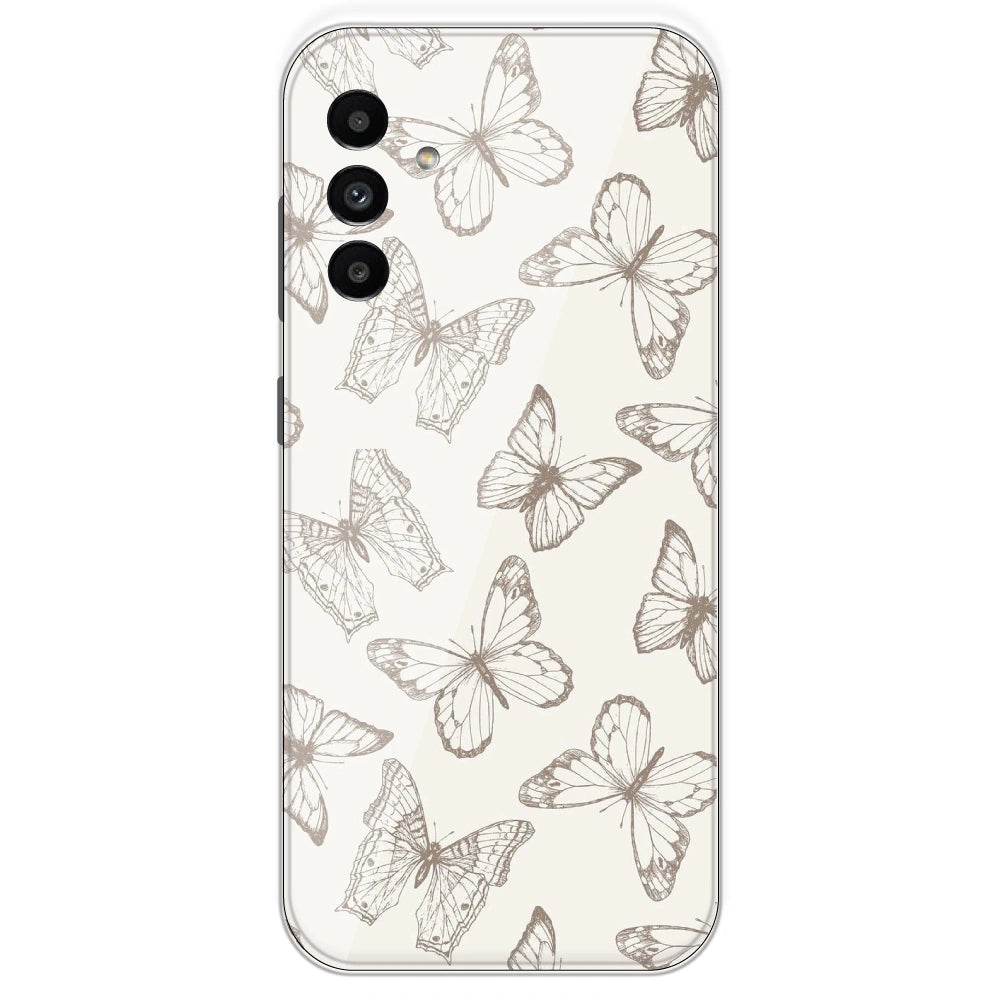 White Butterflies - Printed Silicone Case For Samsung Galaxy A13