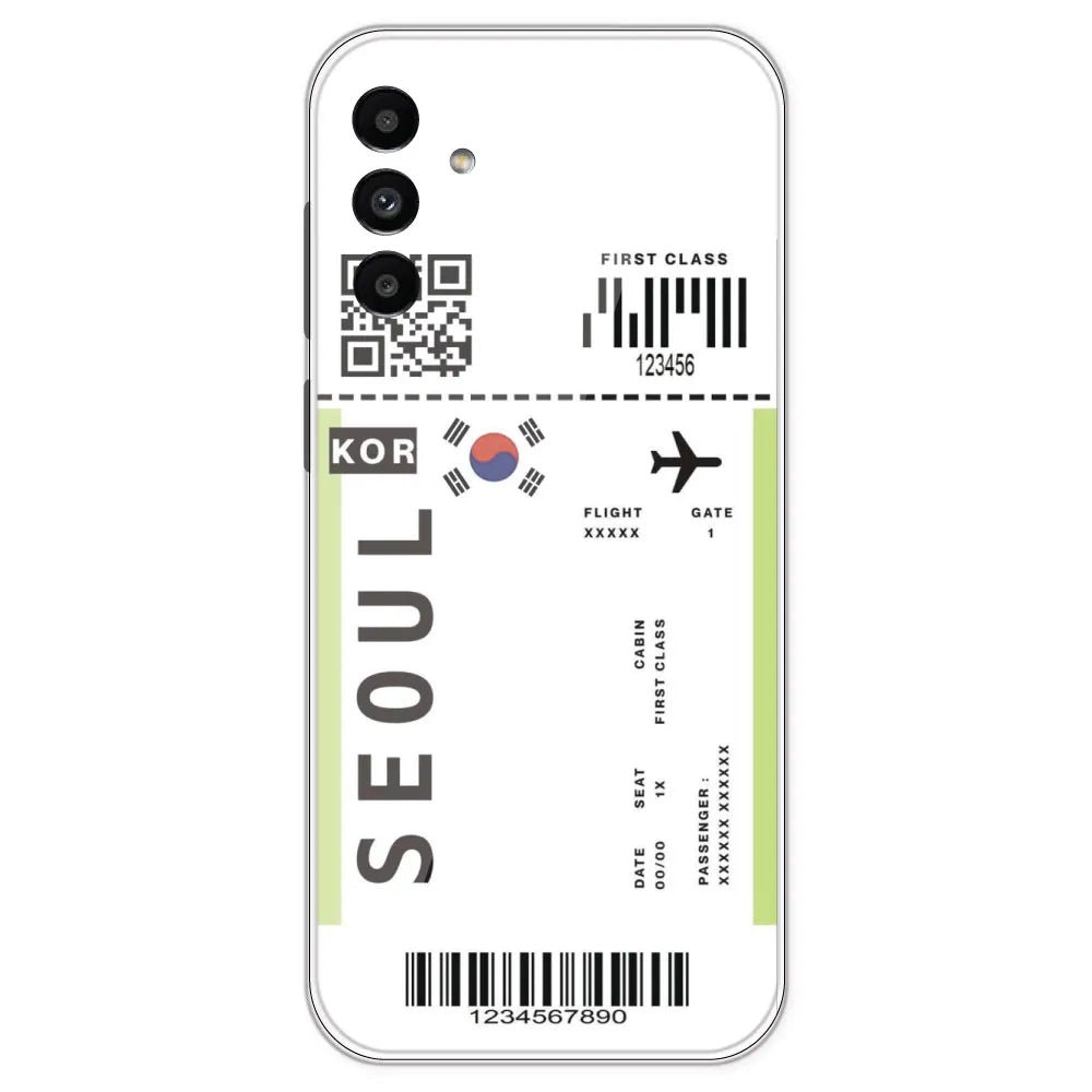 Seoul Ticket - Clear Printed Silicone Case For Samsung Galaxy A13