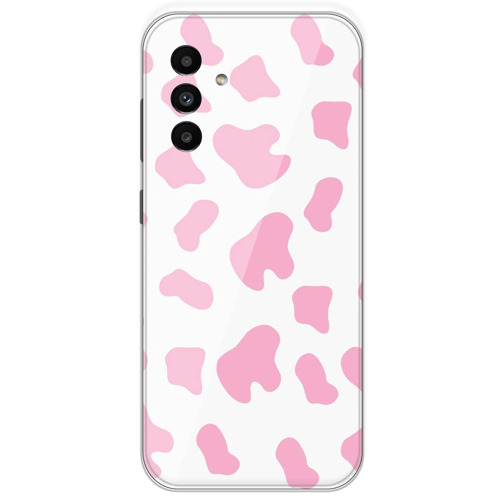 Pink Cow Print - Clear Printed Silicone Case For Samsung Galaxy A13