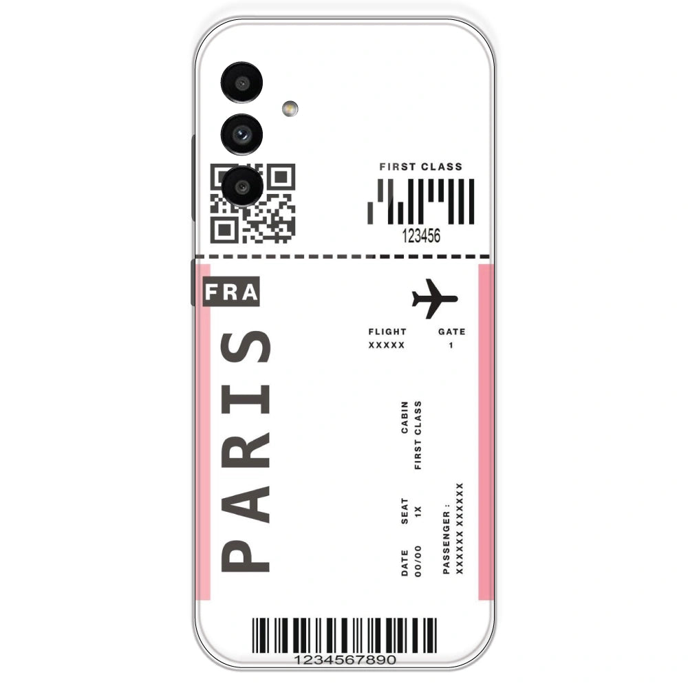 Paris Ticket - Clear Printed Silicone Case For Samsung Galaxy A13