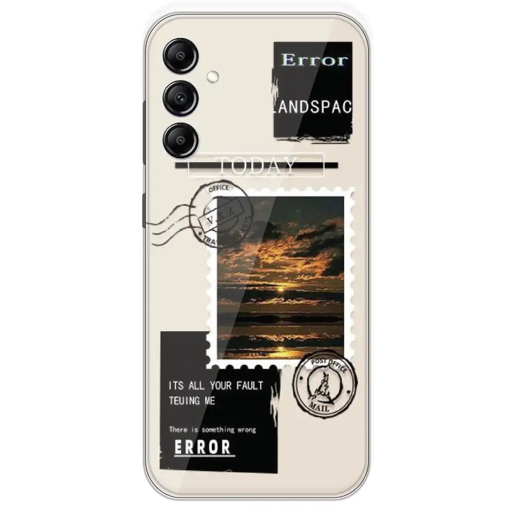 Post Card - Printed Silicone Case For Samsung Galaxy A14