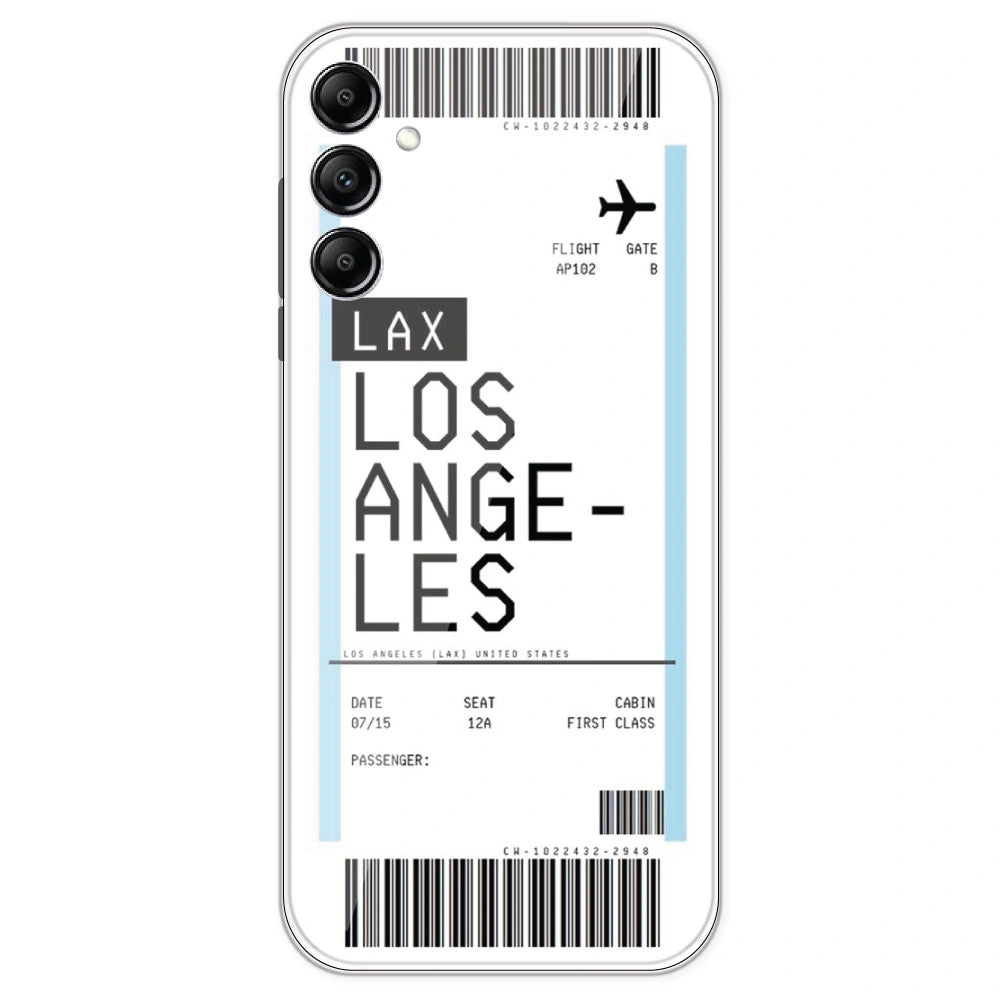 Los Angeles Ticket - Clear Printed Silicone Case For Samsung Galaxy A14