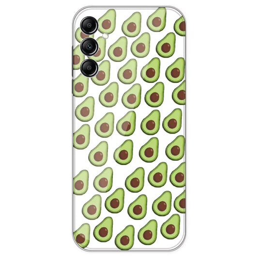 Avocado - Clear Printed Silicone Case For Samsung Galaxy A14