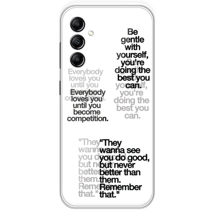 Motivational Quotes - Clear Printed Silicone Case For Samsung Galaxy A14