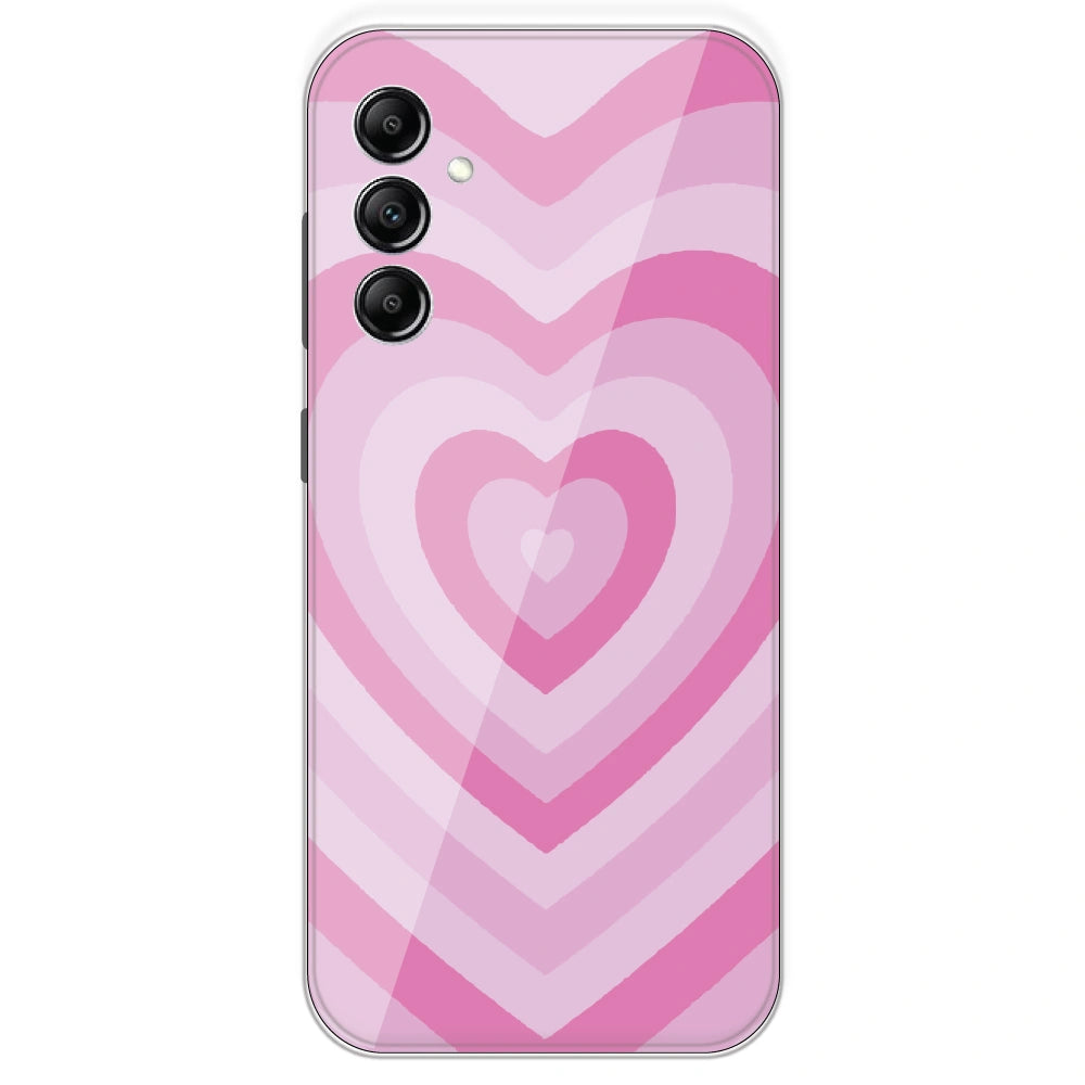 Pink Hearts - Printed Silicone Case For Samsung Galaxy A14
