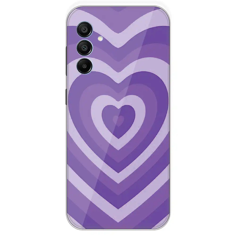 Purple Hearts - Printed Silicone Case For Samsung Galaxy A15