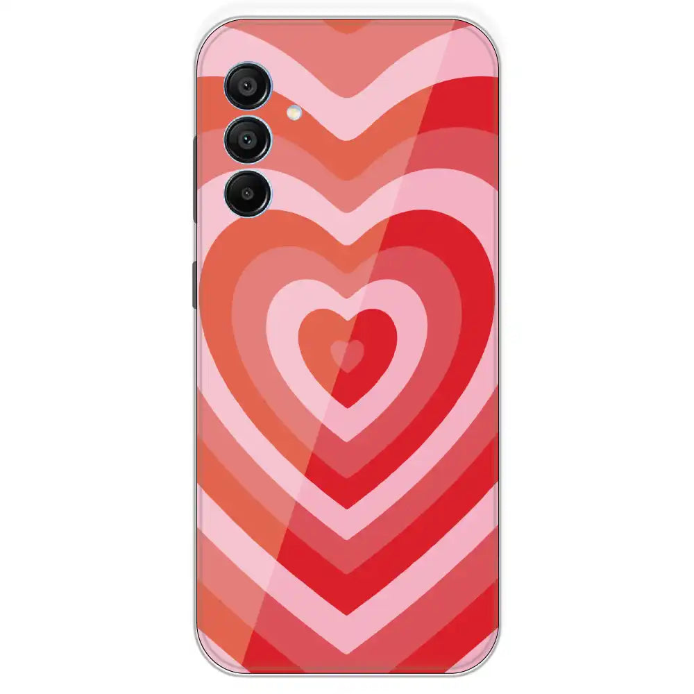 Red Hearts - Printed Silicone Case For Samsung Galaxy A15