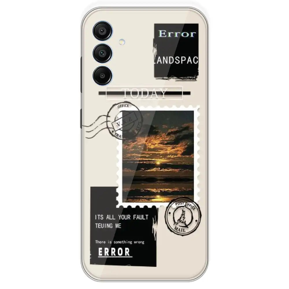 Post Card - Printed Silicone Case For Samsung Galaxy A15