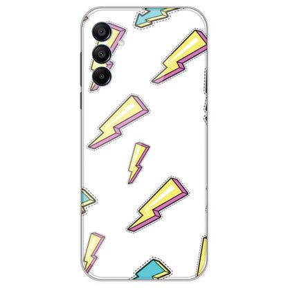 Lighting Bolts - Clear Printed Silicone Case For Samsung Galaxy A15