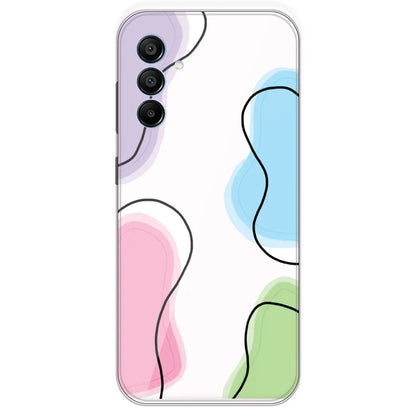 Rainbow Cow Print - Clear Printed Silicone Case For Samsung Galaxy A15