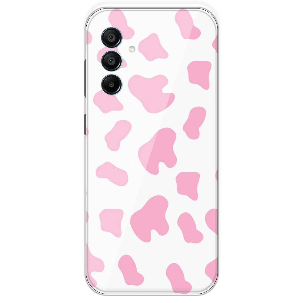 Pink Cow Print - Clear Printed Silicone Case For Samsung Galaxy A15