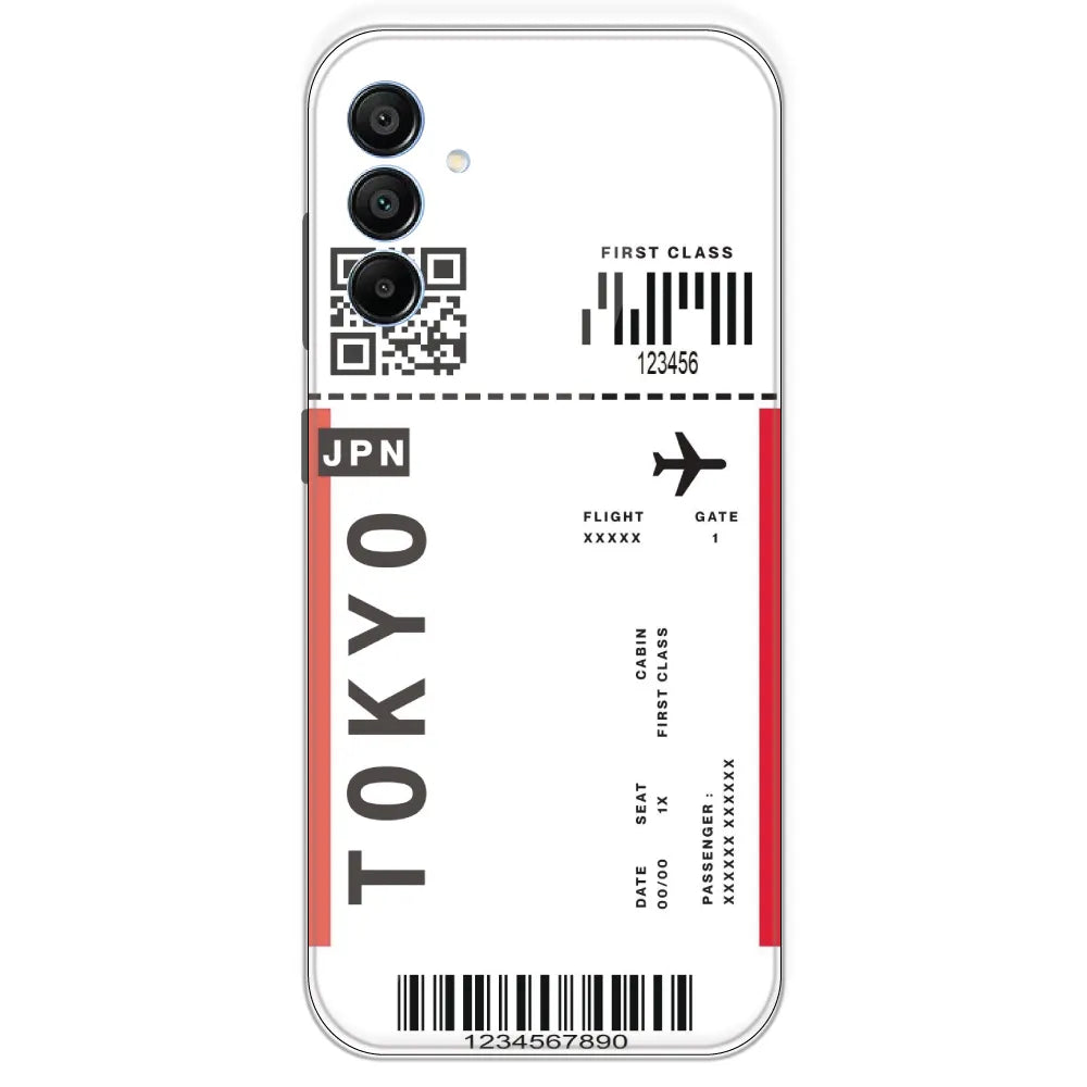 Tokyo Ticket - Clear Printed Silicone Case For Samsung Galaxy A15
