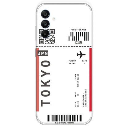 Tokyo Ticket - Clear Printed Silicone Case For Samsung Galaxy A15