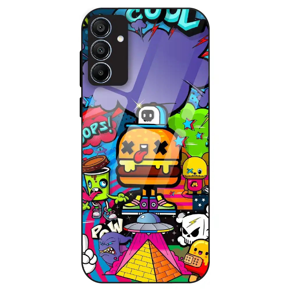 Colorful Graffiti Cartoon - Glass Case For Samsung Galaxy A15