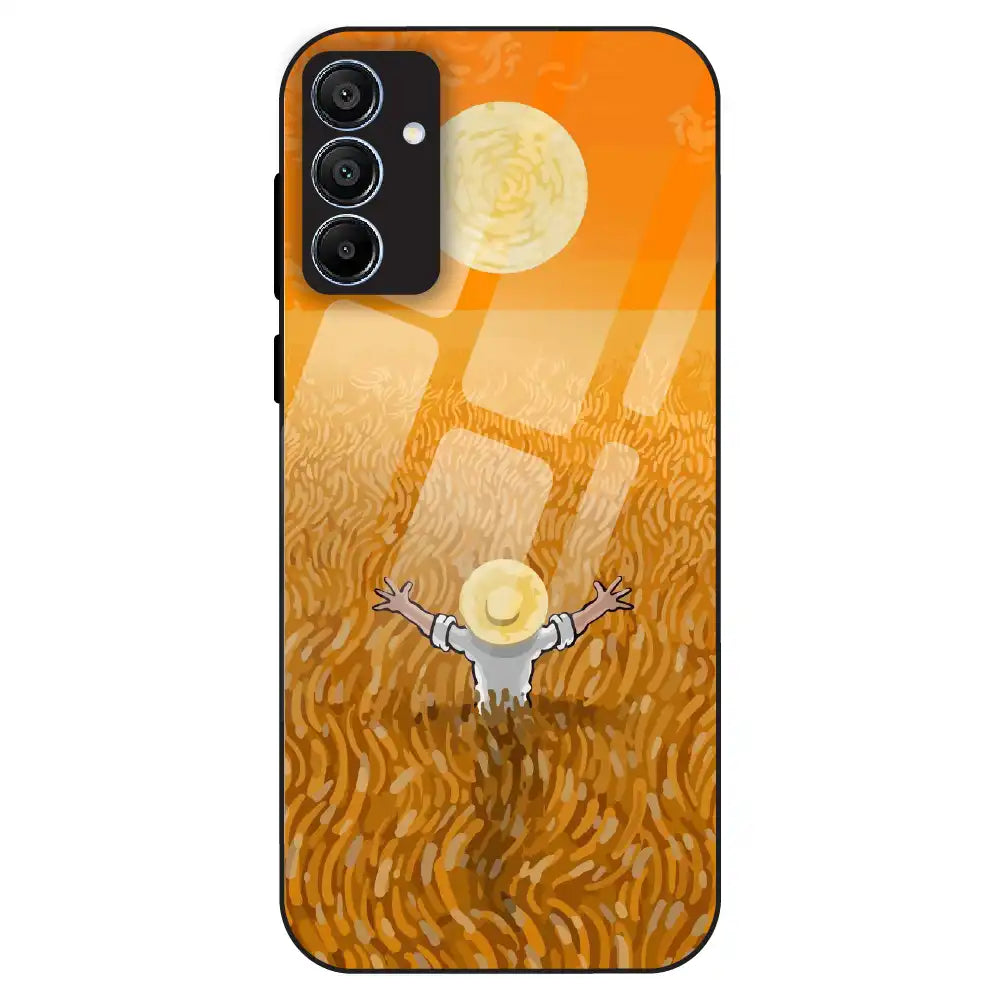Golden Field Serenity - Glass Case For Samsung Galaxy A15
