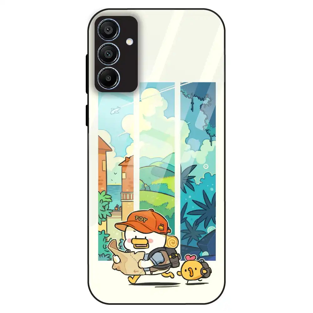 Cute Duck Adventure - Glass Case For Samsung Galaxy A15