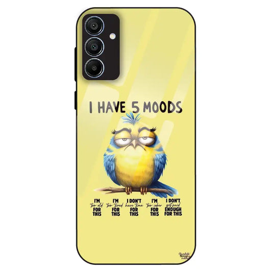 5 Moods Owl - Glass Case For Samsung Galaxy A15
