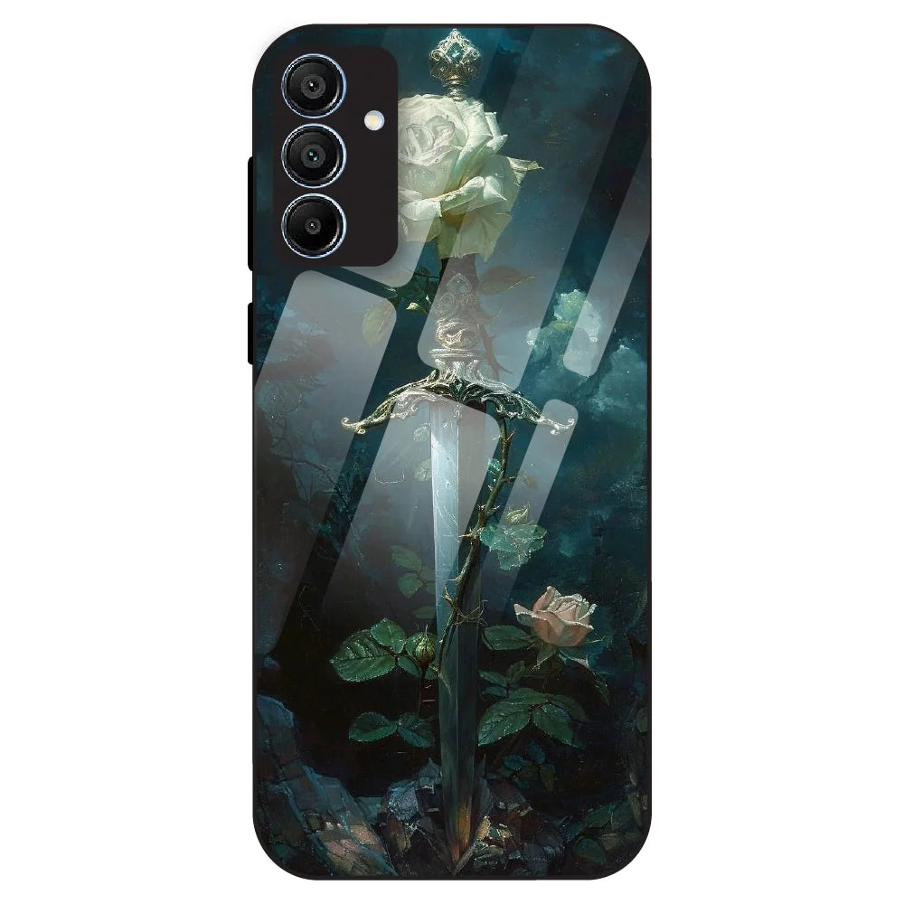 Mystic Sword Rose - Glass Case For Samsung Galaxy A15