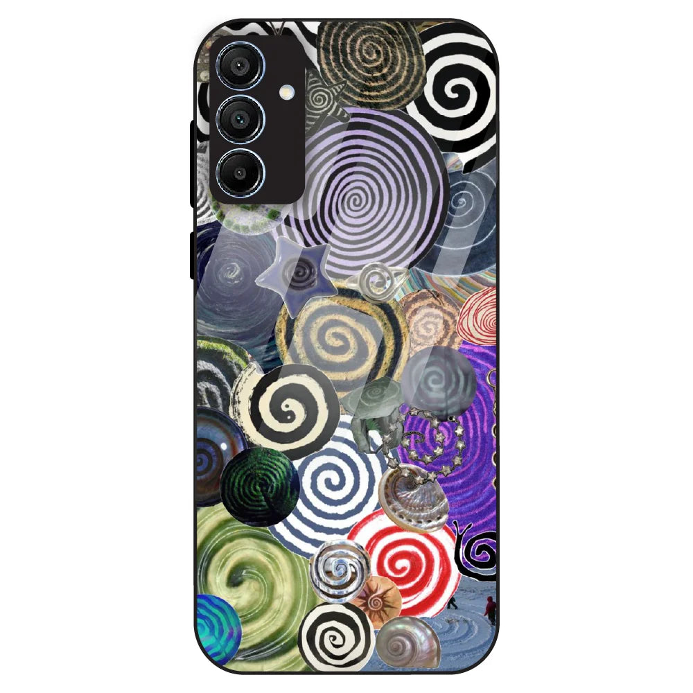 Abstract Spiral Vibe - Glass Case For Samsung Galaxy A15