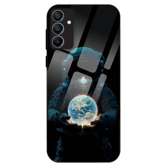 Astronaut Holding Earth - Glass Case For Samsung Galaxy A15