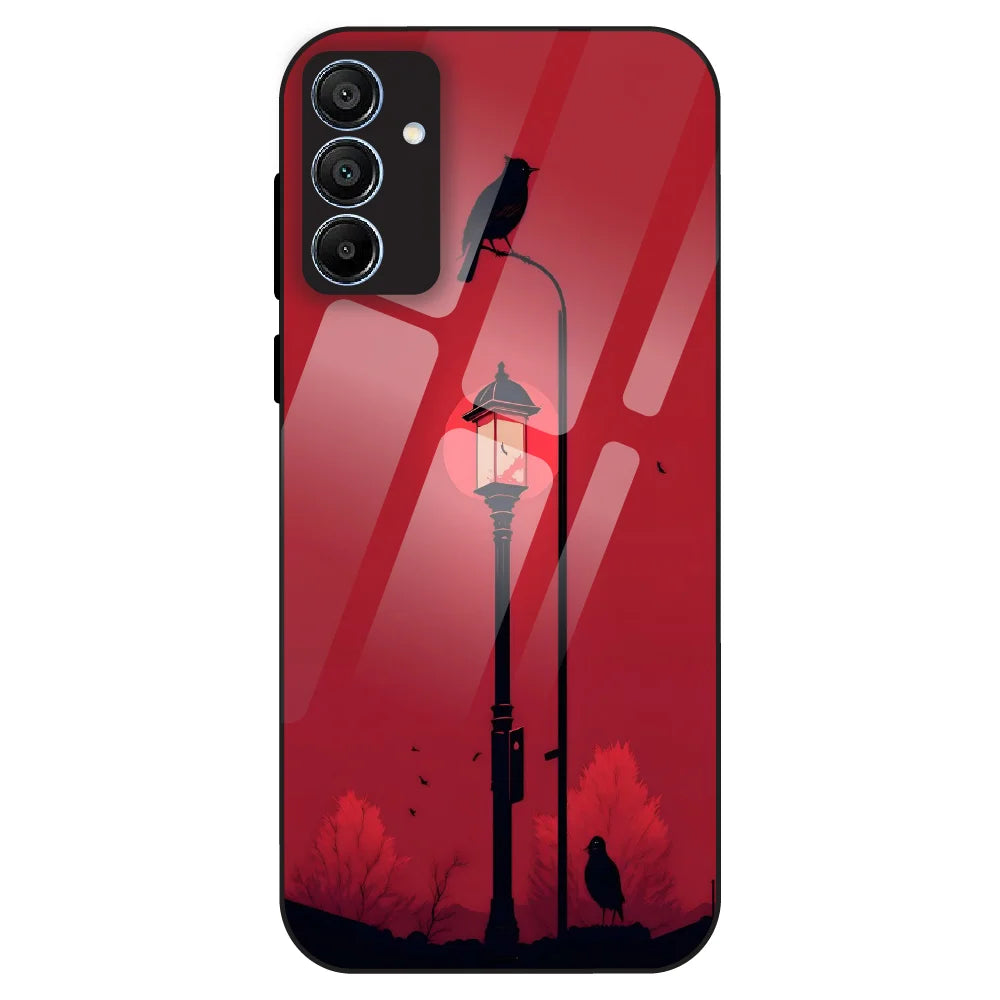 Red Street Lamp - Glass Case For Samsung Galaxy A15