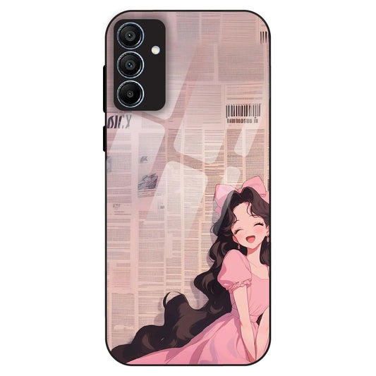 Cute Pink Anime Girl - Glass Case For Samsung Galaxy A15