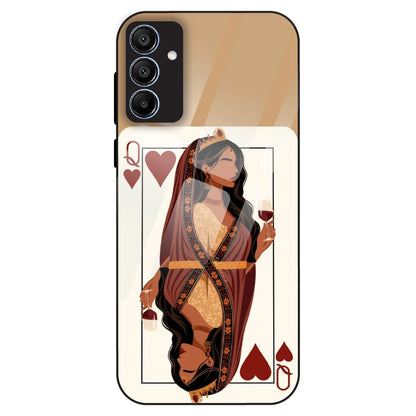 Queen of Hearts Design - Glass Case For Samsung Galaxy A15