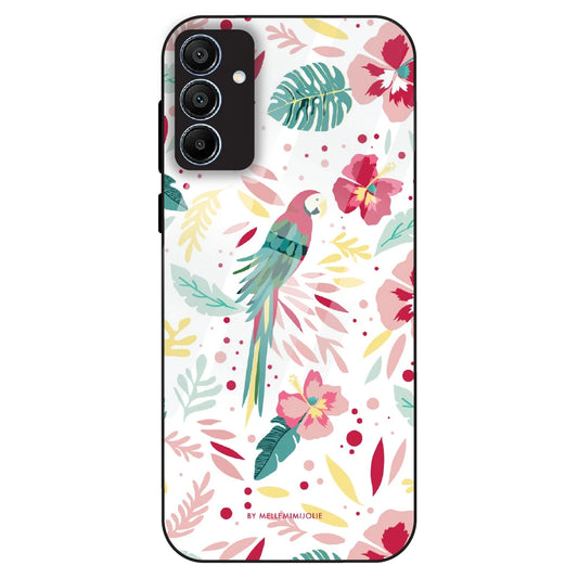 Tropical Parrot Floral - Glass Case For Samsung Galaxy A15