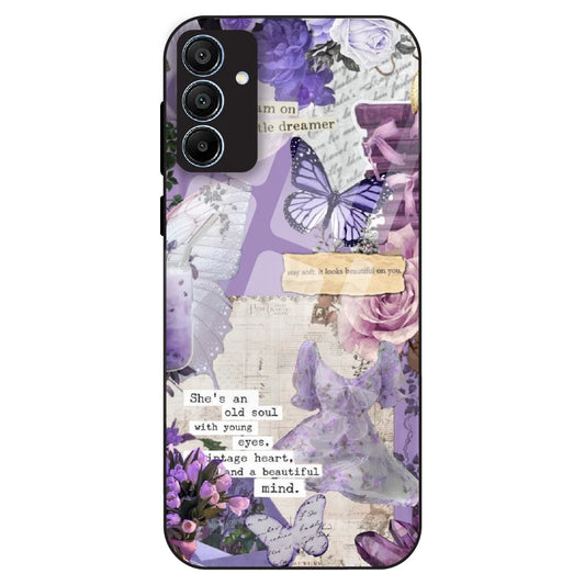 Lavender Vintage Collage - Glass Case For Samsung Galaxy A15