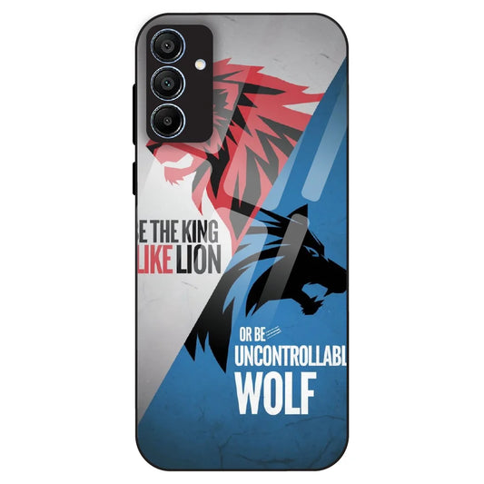Lion vs Wolf Power - Glass Case For Samsung Galaxy A15