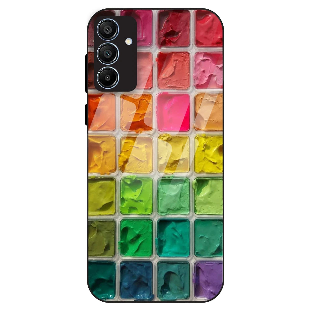 Color Palette Grid Aesthetic - Glass Case For Samsung Galaxy A15