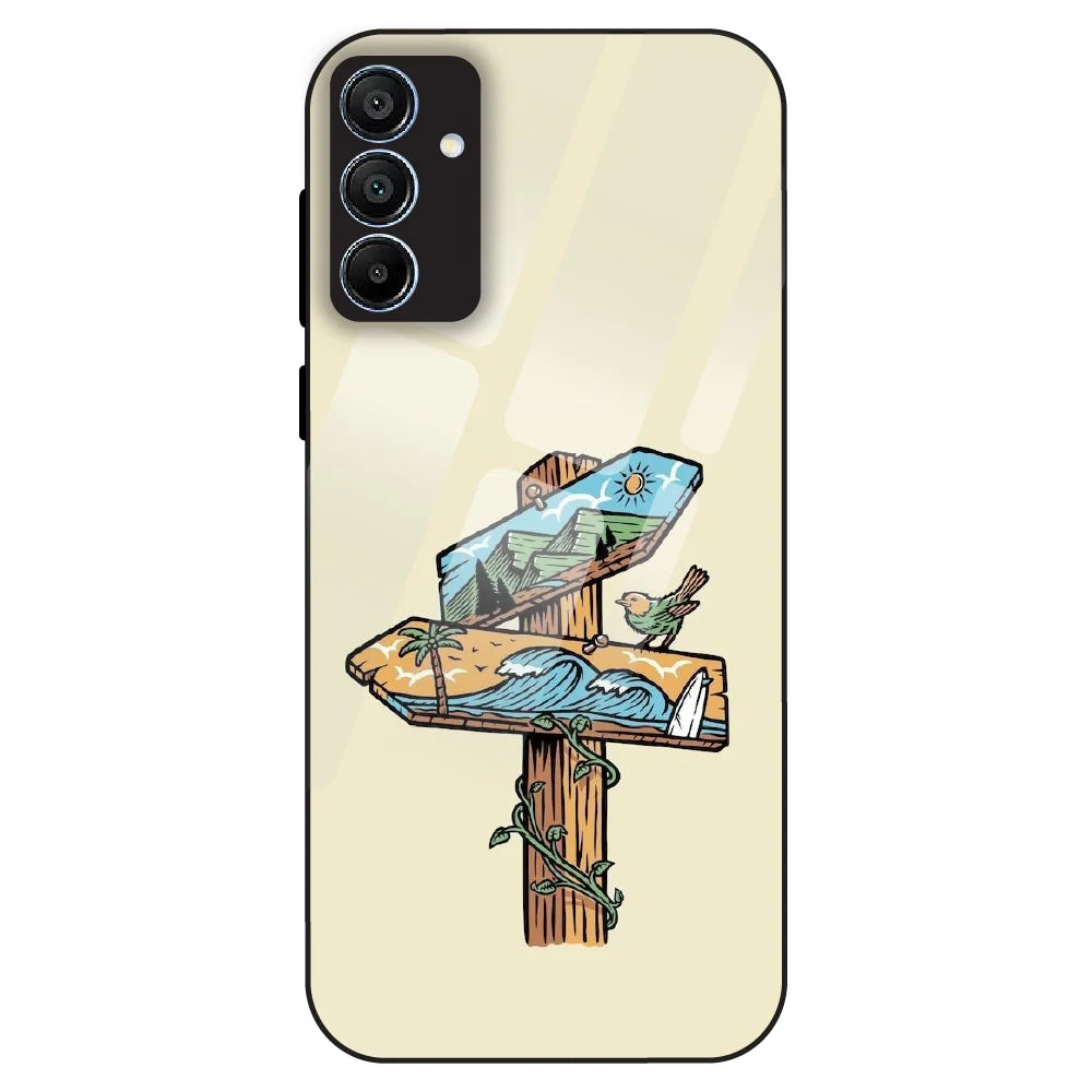 Nature Postbox Art Aesthetic - Glass Case For Samsung Galaxy A15