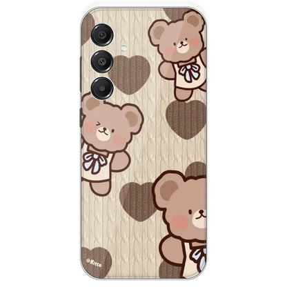 Teddy Heart - Printed Silicone Case For Samsung Galaxy A16