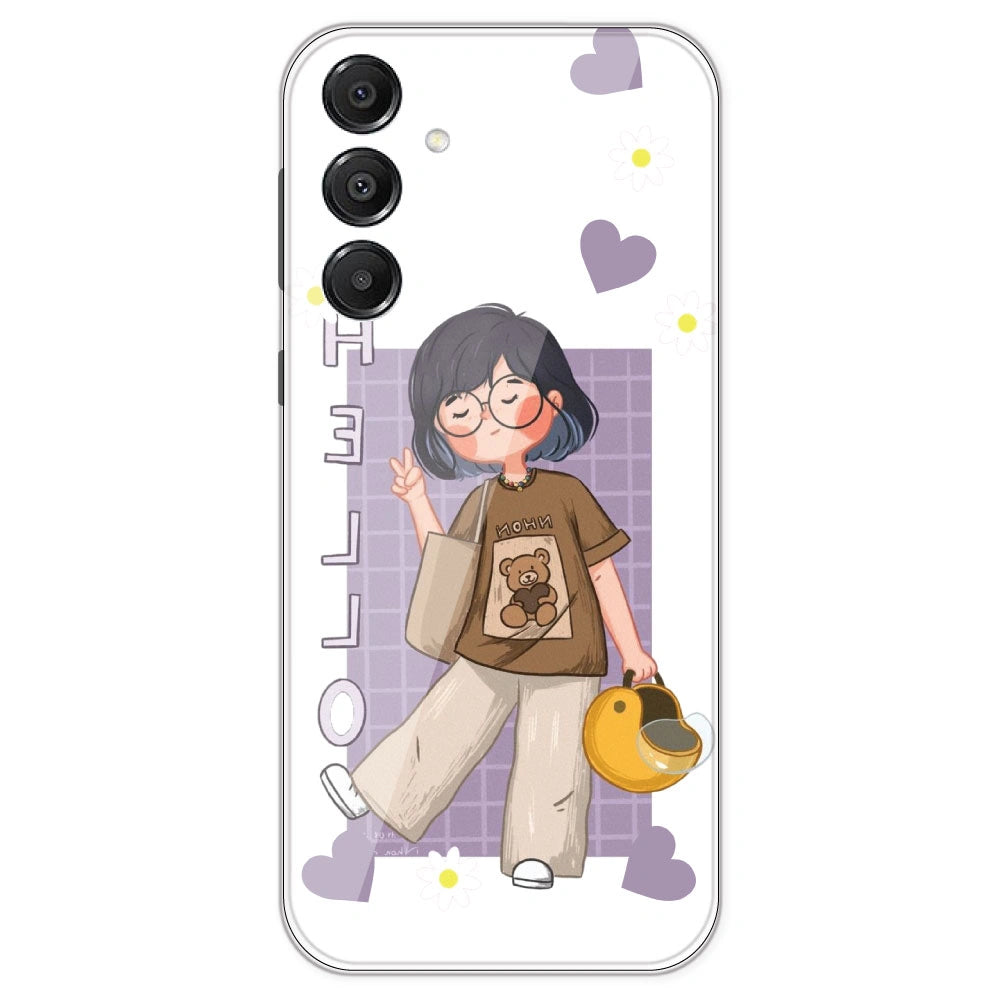 Introvert Girl - Clear Printed Silicone Case For Samsung Galaxy A16