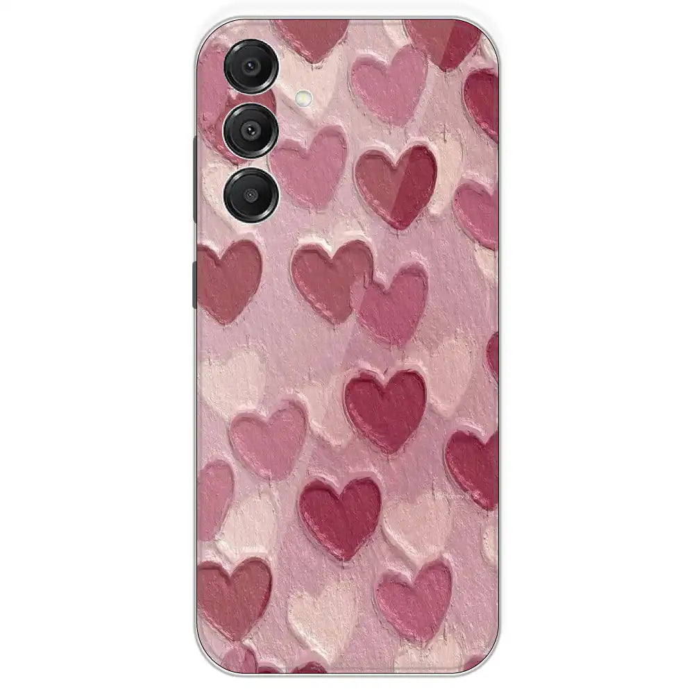 Pastel Hearts Love - Printed Silicone Case For Samsung Galaxy A16