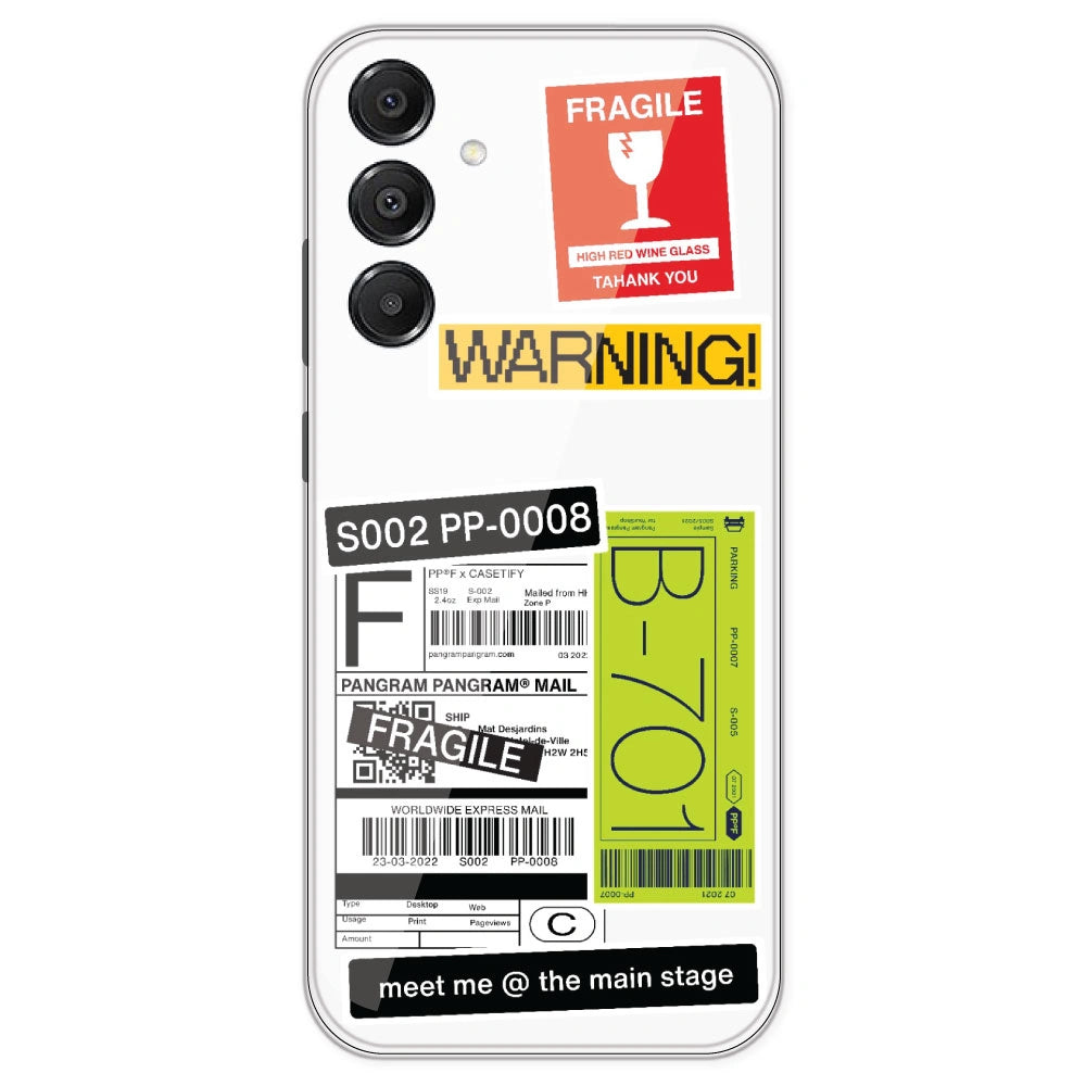 Fragile Labels - Clear Printed Silicone Case For Samsung Galaxy A16