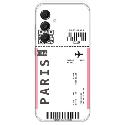 Paris Ticket - Clear Printed Silicone Case For Samsung Galaxy A16