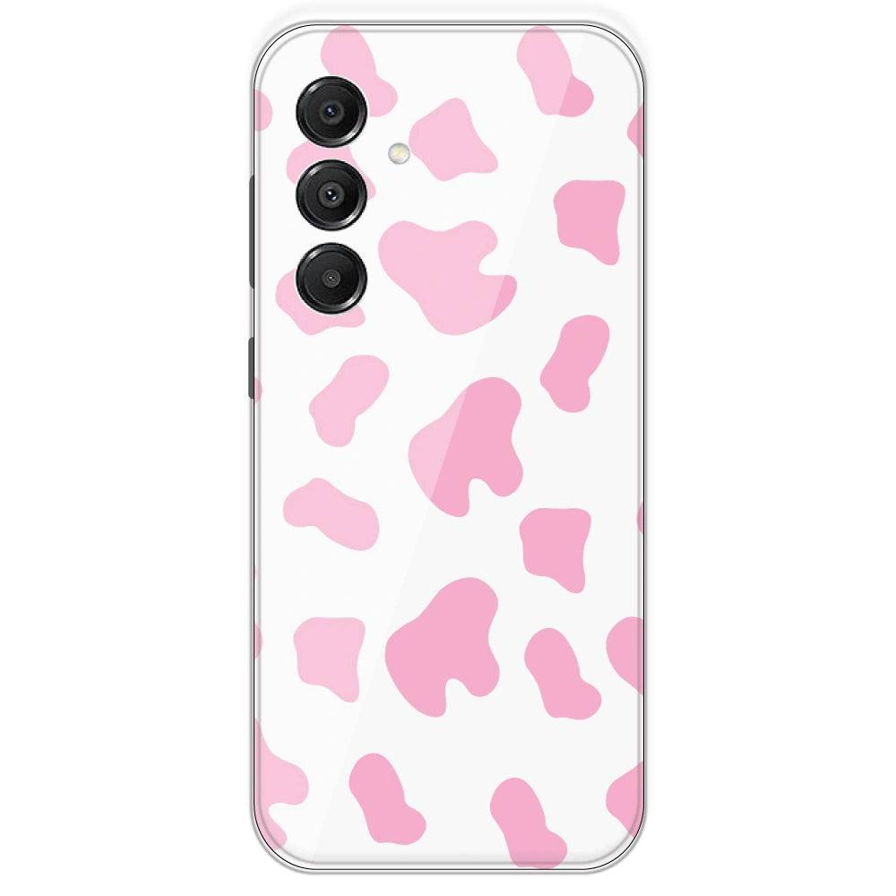 Pink Cow Print - Clear Printed Silicone Case For Samsung Galaxy A16